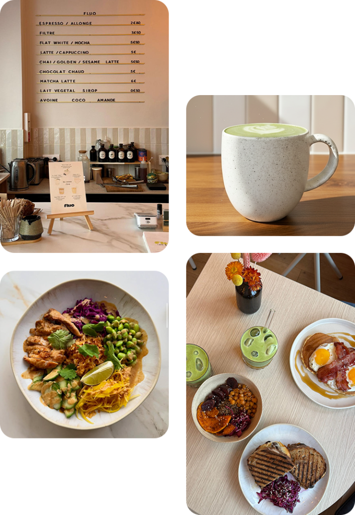 Fluo cafe paris website images food salad